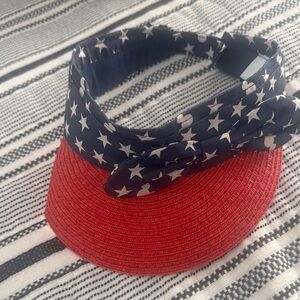 Red and Blue Star Pattern Disney Visor